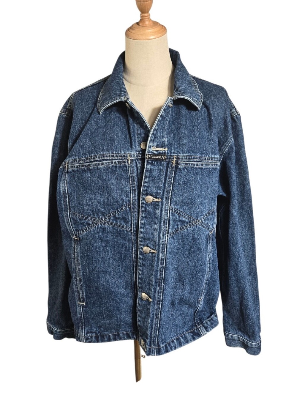 Maurithe Francois Girbaud Vintage Men's 90s Blue Denim Jacket